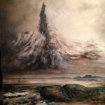 mountain oil painting