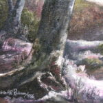 two trees oil painting