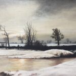 frozen field oil painting