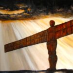 angel of the north oil painting