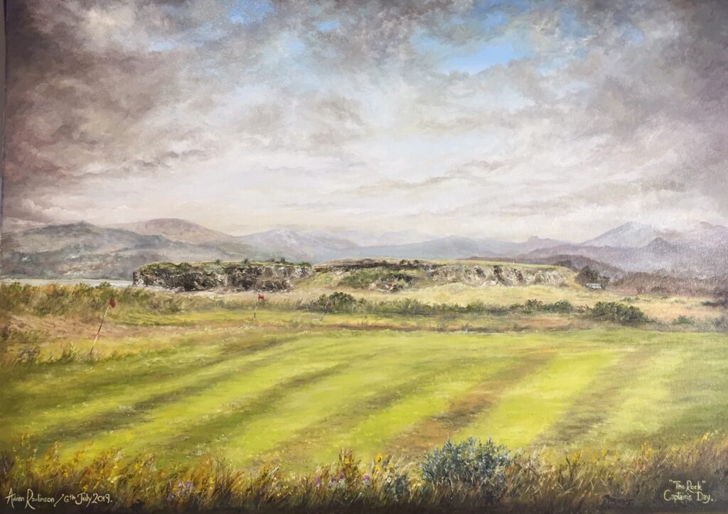 the rock oil painting
